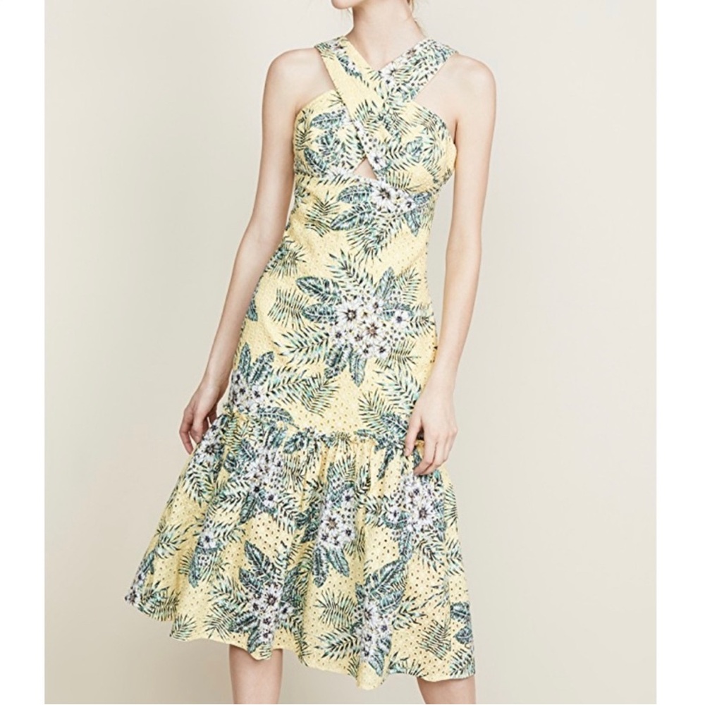 BB Dakota Midi Dress in Floral Yellow
